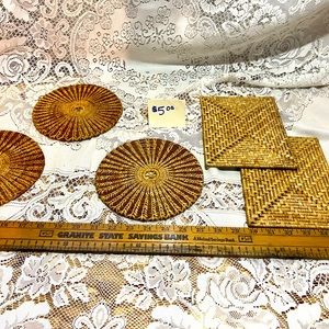 (3/$15) 🌟 Set of 5 Vintage Bohemian Trivets